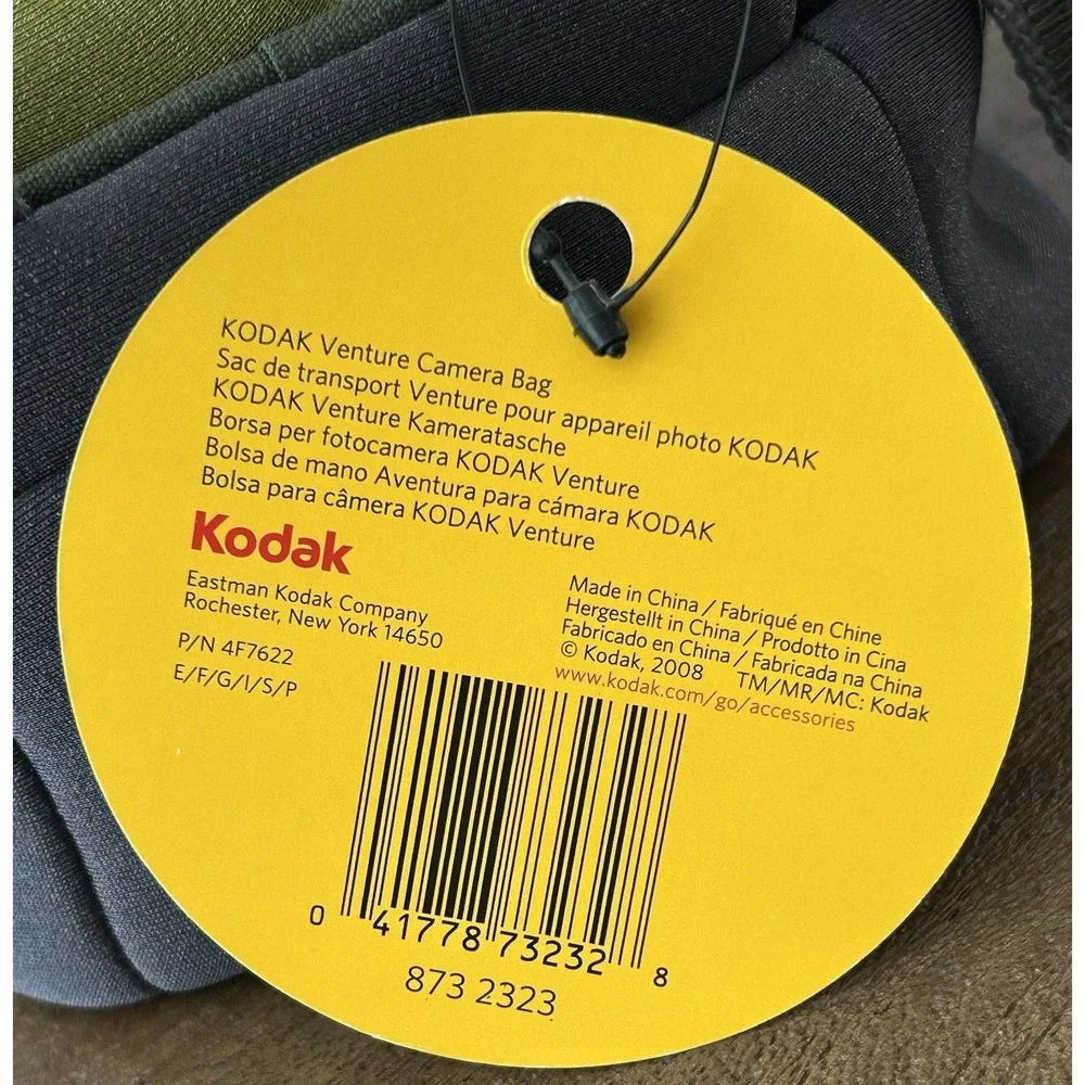 NEW Kodak Venture Digital Camera Bag & Strap Green Gray Travel Vacation Retro